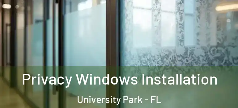 Privacy Windows Installation University Park - FL